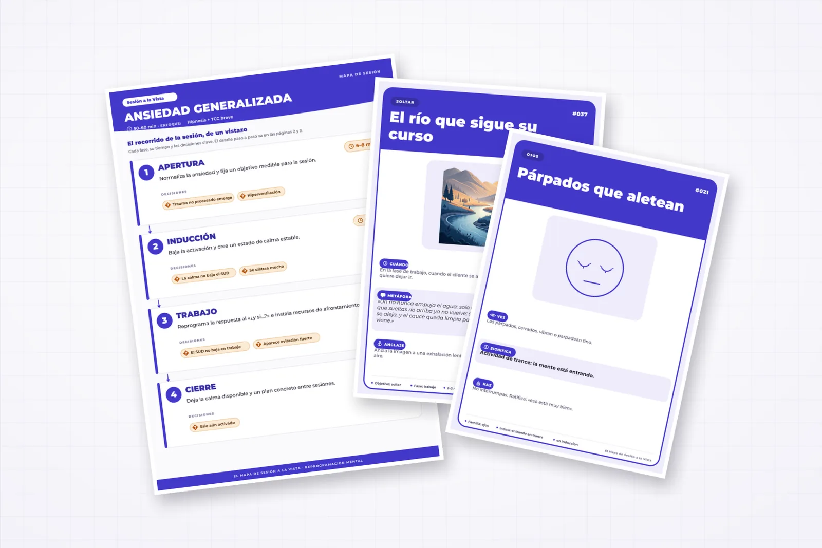 El kit en móvil + tablet + impreso en el escritorio de consulta, listo para cualquier formato.